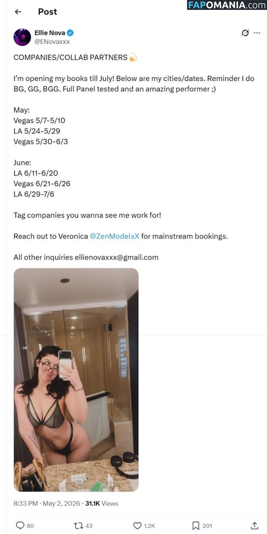 Ellie Nova / SlayherJax / ellienovaxx / ellienovaxxx / ellienovaxxx - Nu OnlyFans  Photo fuitée #4