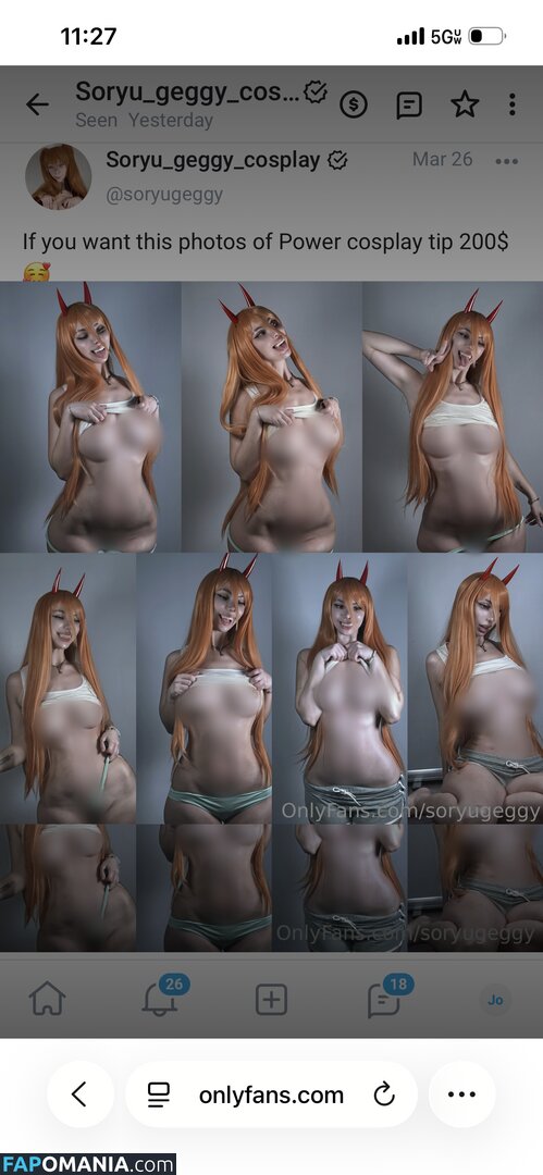 Eugenia Haruno / Soryu Geggy Cosplay / Soryugeggycosplay / soryu_geggy_cosplay / soryugeggy Nu OnlyFans  Photo fuitée #261